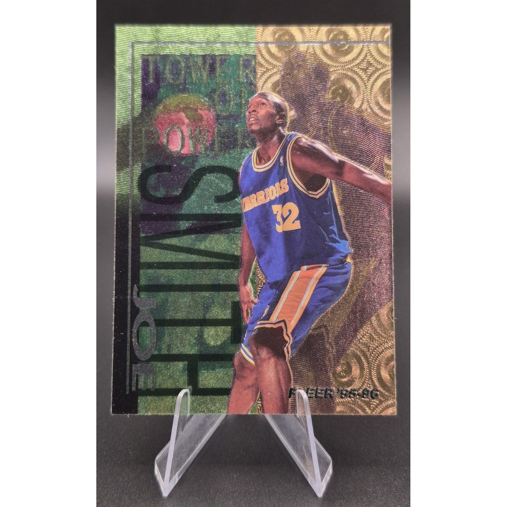 1995-96 Fleer NBA Joe Smith #9 of 10 Tower Of Power Rookie Insert (RC) Warriors